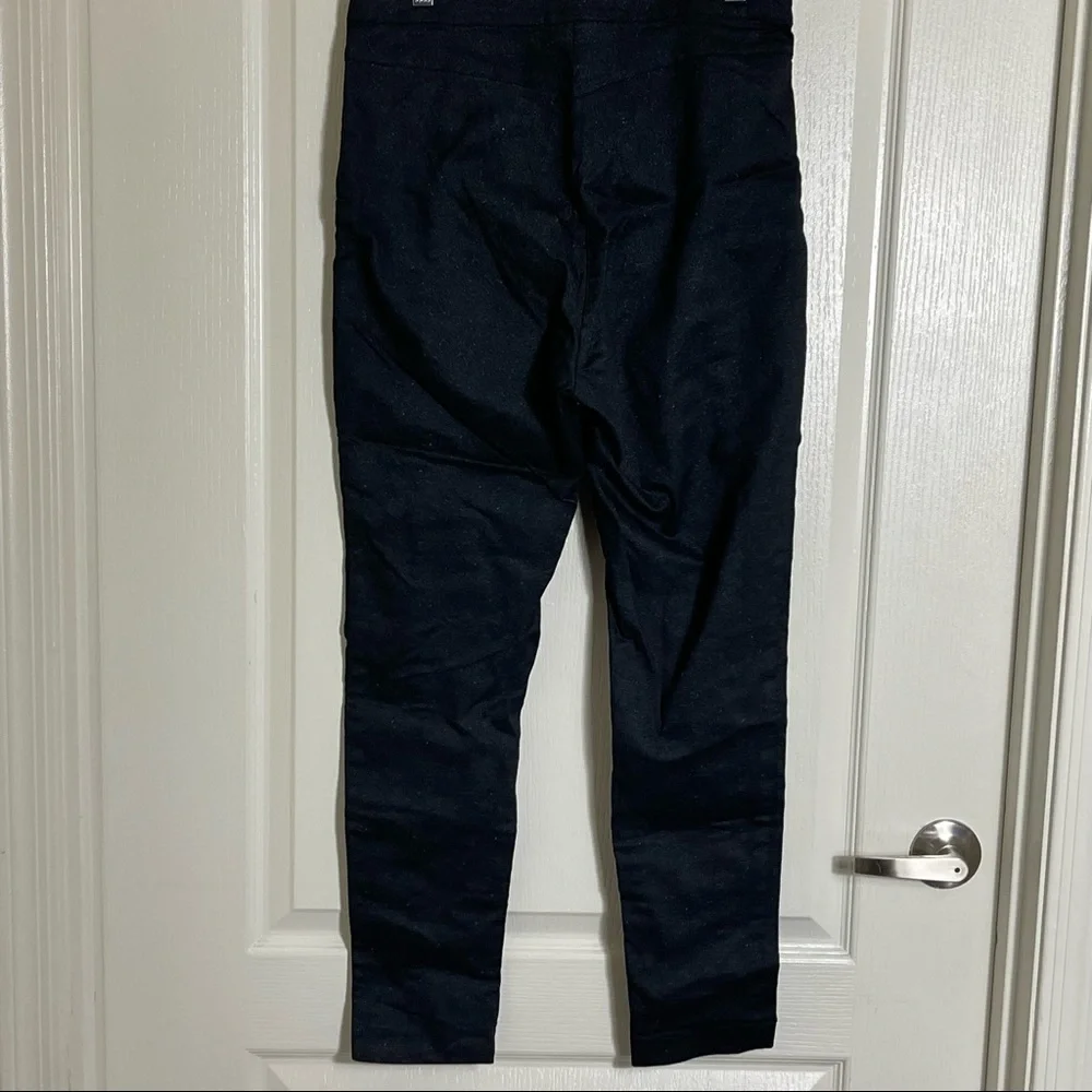 H&M black shimmer skinny trousers sz 12 - Picture 8 of 9